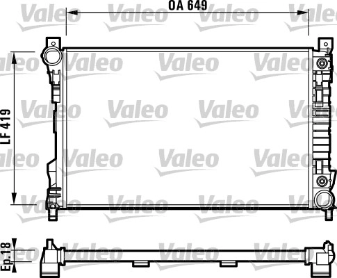 Радиатор охлаждение двигателя VALEO 732740