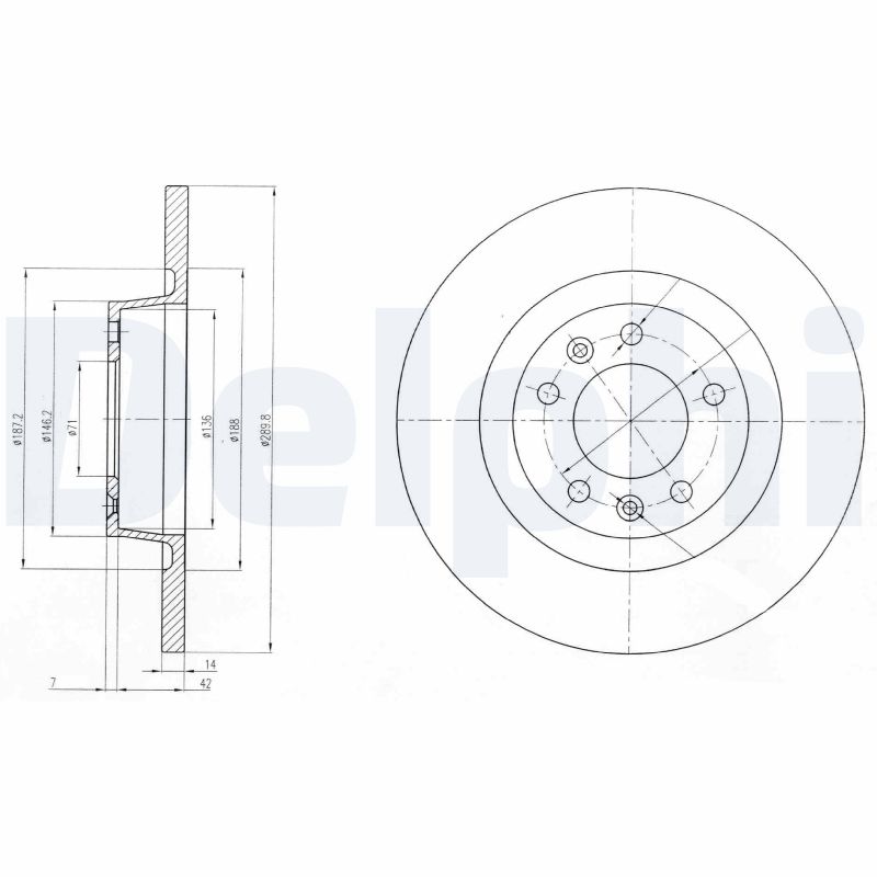 Тормозной диск DELPHI BG4085
