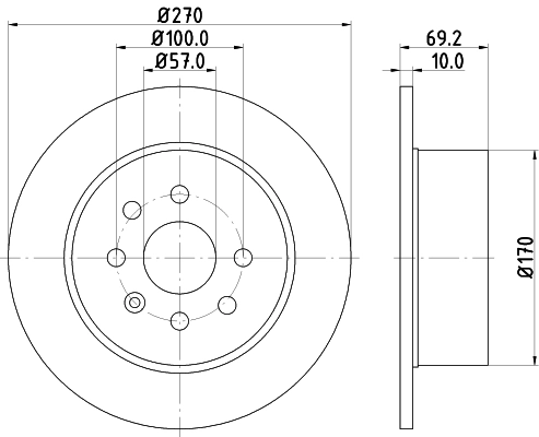 Тормозной диск pro HELLA/BEHR/PAGID 8DD 355 104-661