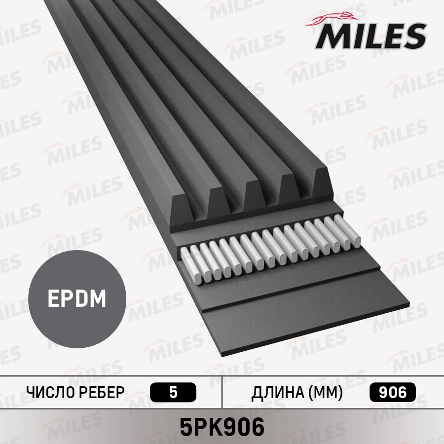 Поликлиновой ремень MILES 5PK906