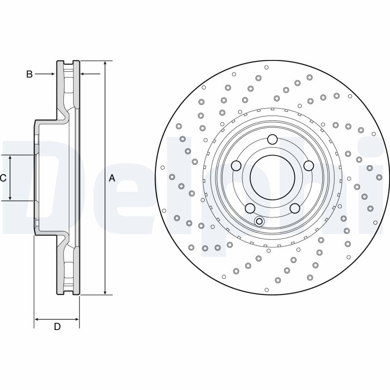 Тормозной диск DELPHI BG9216C