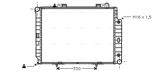 Радиатор охлаждение двигателя AVA QUALITY COOLING MS2209