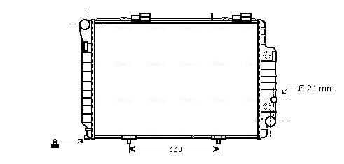 Радиатор охлаждение двигателя AVA QUALITY COOLING MSA2230