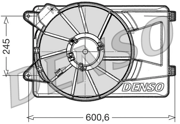 Вентилятор охлаждение двигателя DENSO DER09305