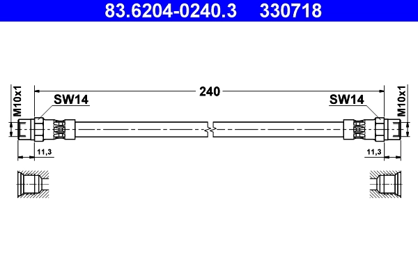 Тормозной шланг ATE 83.6204-0240.3