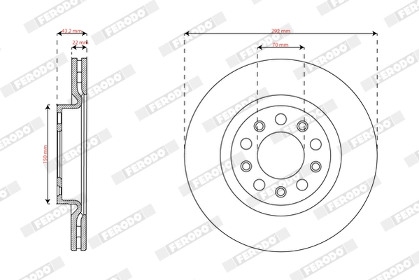 Тормозной диск premier FERODO DDF3085C