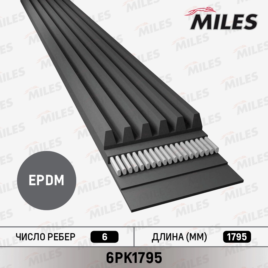Поликлиновой ремень MILES 6PK1795