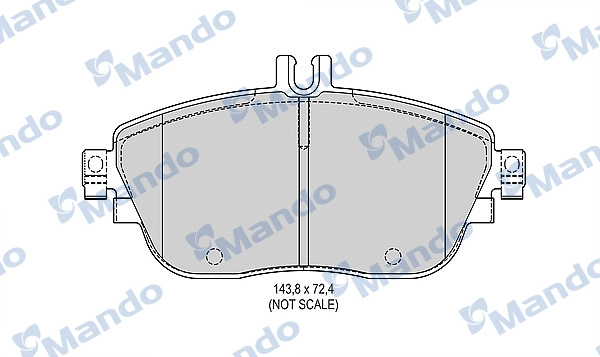 Комплект тормозных колодок дисковый тормоз MANDO MBF015680