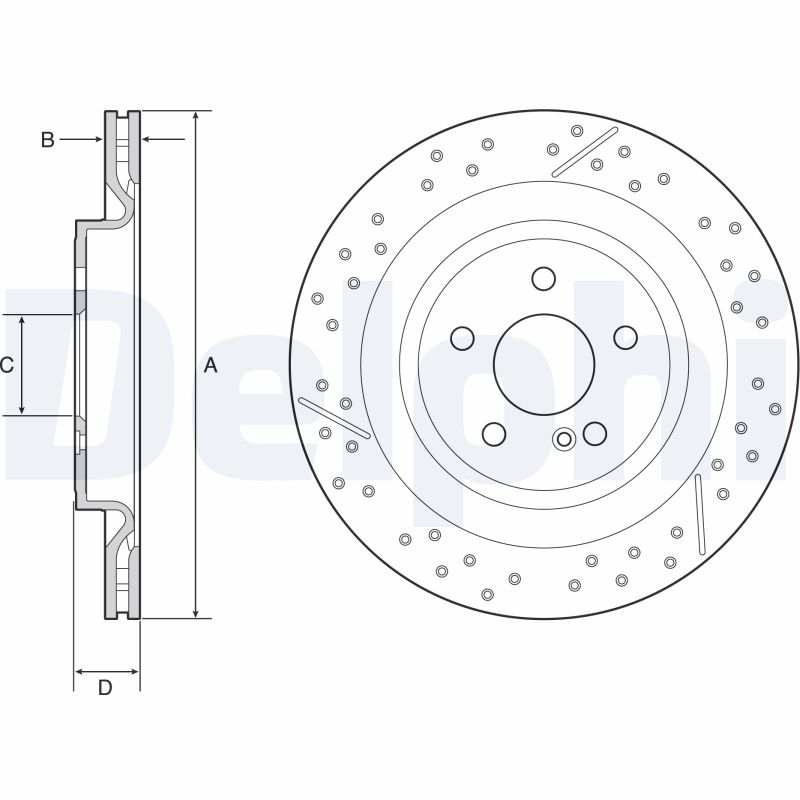 Тормозной диск DELPHI BG4958C