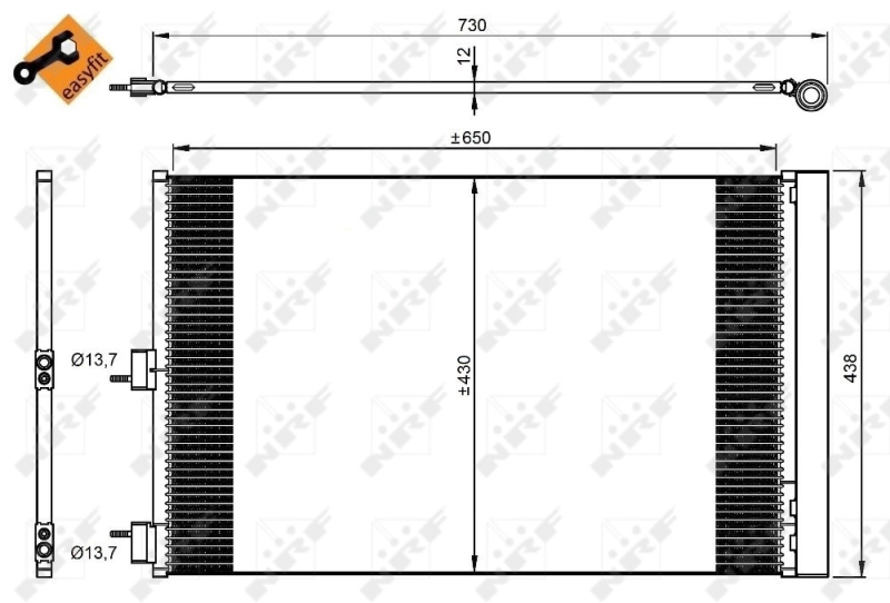 Конденсатор кондиционер easy fit NRF 350206