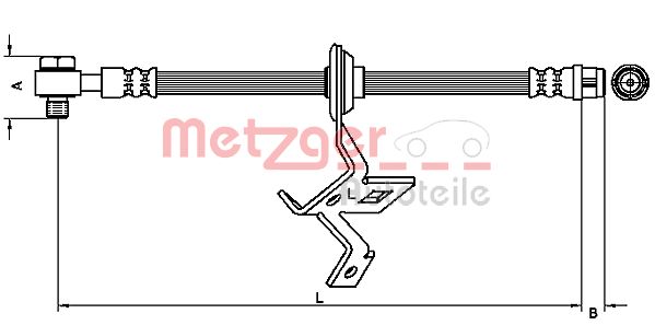 Тормозной шланг METZGER 4116209