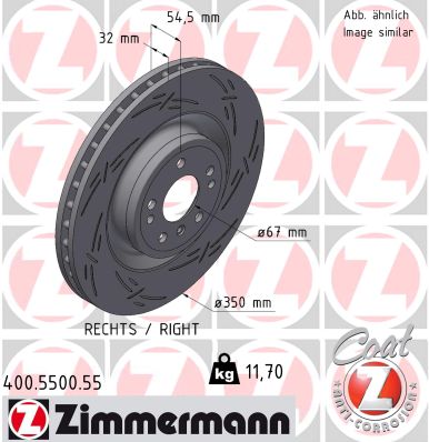 Тормозной диск black z ZIMMERMANN 400.5500.55