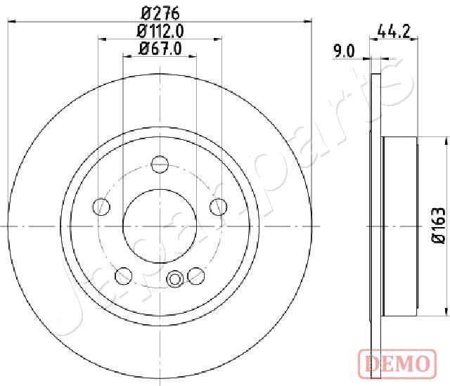 Тормозной диск JAPANPARTS DP-0502C