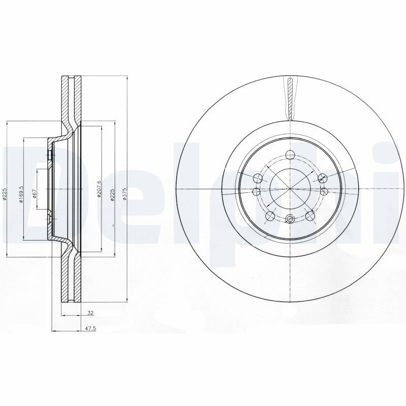 Тормозной диск DELPHI BG9060C