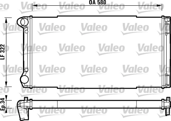 Радиатор охлаждение двигателя VALEO 732913