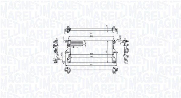 Радиатор охлаждение двигателя MAGNETI MARELLI 350213215100