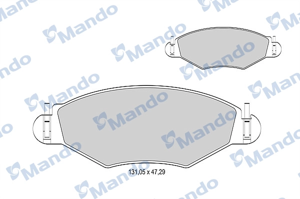Комплект тормозных колодок дисковый тормоз MANDO MBF015163