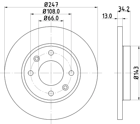 Тормозной диск pro HELLA/BEHR/PAGID 8DD 355 106-191
