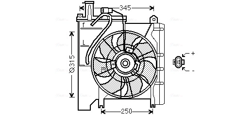 Вентилятор охлаждение двигателя AVA QUALITY COOLING TO7553