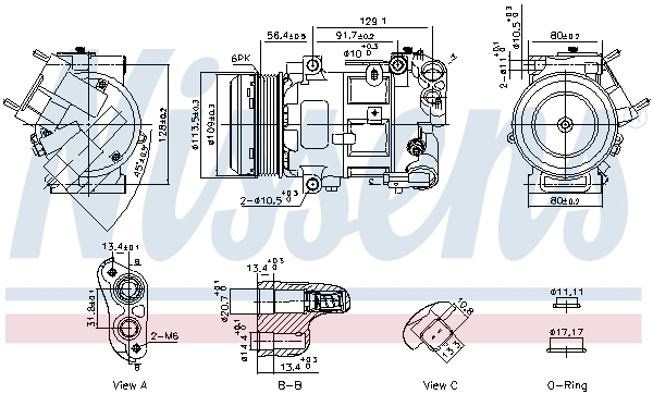 Компрессор кондиционер NISSENS 891103