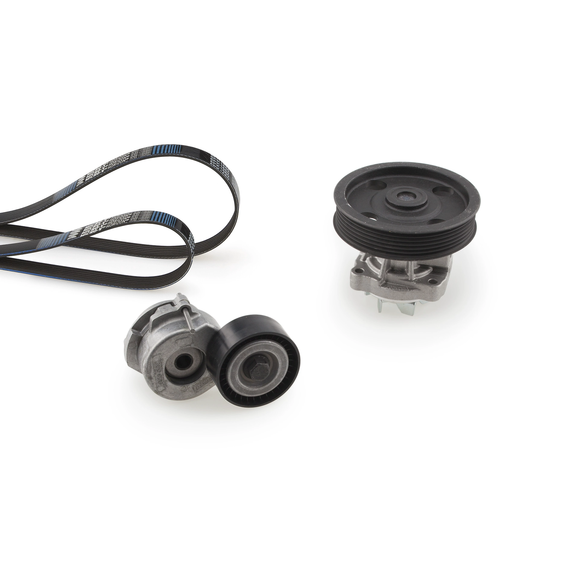 Водяной насос + комплект ручейковых ремней micro-v kit GATES KP36PK1320