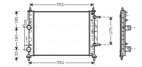 Радиатор охлаждение двигателя AVA QUALITY COOLING FTA2260
