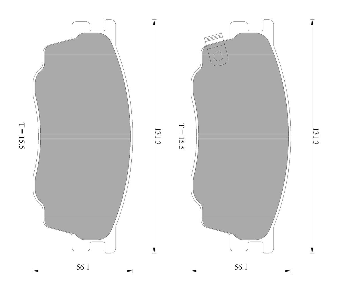 Комплект тормозных колодок дисковый тормоз BOSCH 0 986 AB2 390