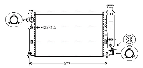 Радиатор охлаждение двигателя AVA QUALITY COOLING PEA2133