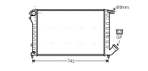 Радиатор охлаждение двигателя AVA QUALITY COOLING CN2195