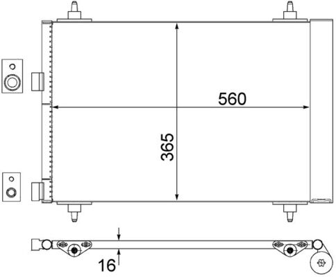 Конденсатор кондиционер behr MAHLE/KNECHT AC 315 000S