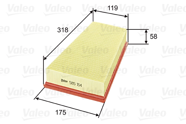 Воздушный фильтр VALEO 585164