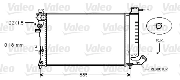 Радиатор охлаждение двигателя VALEO 734445