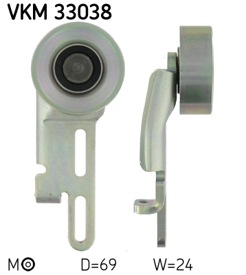 Натяжной ролик поликлиновой ремень SKF VKM 33038