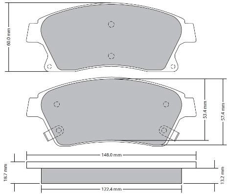 Комплект тормозных колодок дисковый тормоз FREMAX FBP-1724