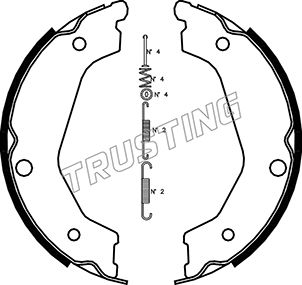 Колодки барабанные TRUSTING 049162k