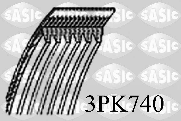 Поликлиновой ремень SASIC 3PK740