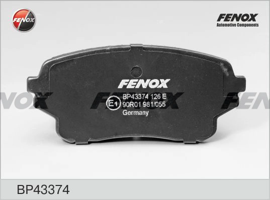 Комплект тормозных колодок дисковый тормоз FENOX BP43374