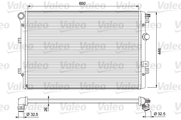 Радиатор охлаждение двигателя VALEO 701728