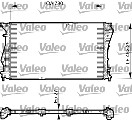 Радиатор охлаждение двигателя VALEO 735599