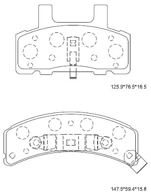 Комплект тормозных колодок дисковый тормоз ASIMCO KD6760