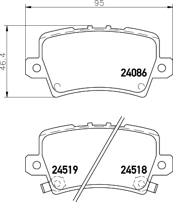 Комплект тормозных колодок дисковый тормоз HELLA/BEHR/PAGID 8DB 355 006-751