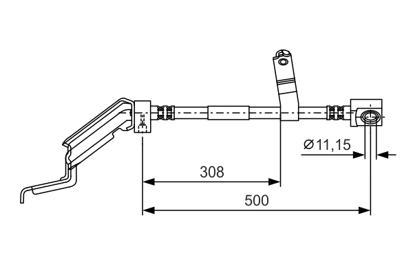 Тормозной шланг BOSCH 1 987 476 866