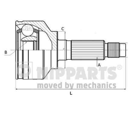Шарнирный комплект приводной вал NIPPARTS J2828006