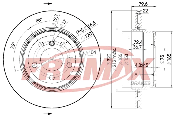Тормозной диск FREMAX BD-2218