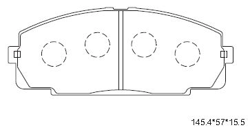 Комплект тормозных колодок дисковый тормоз ASIMCO KD2605