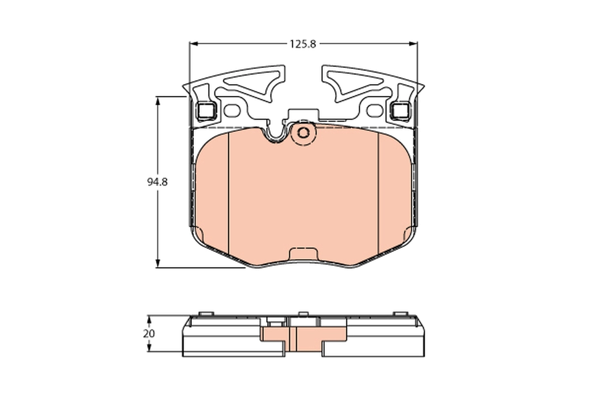 Комплект тормозных колодок дисковый тормоз TRW GDB2260