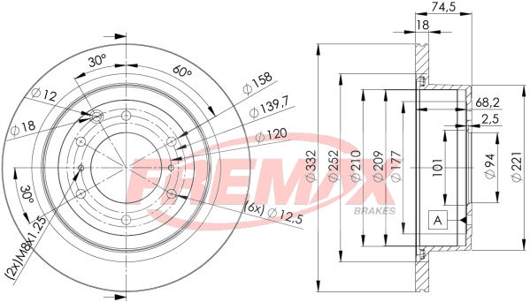 Тормозной диск FREMAX BD7114