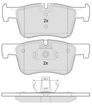 Комплект тормозных колодок дисковый тормоз FREMAX FBP-1873