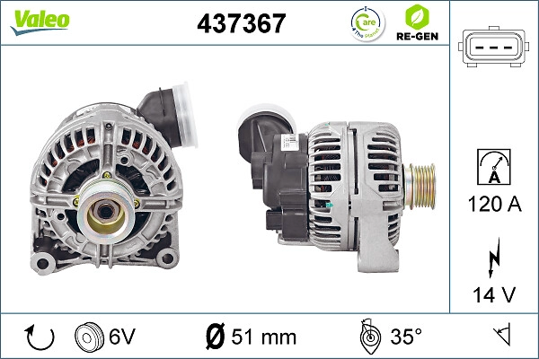 Генератор VALEO 437367