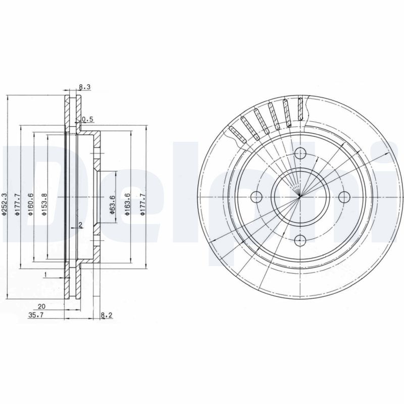 Тормозной диск DELPHI BG2700
